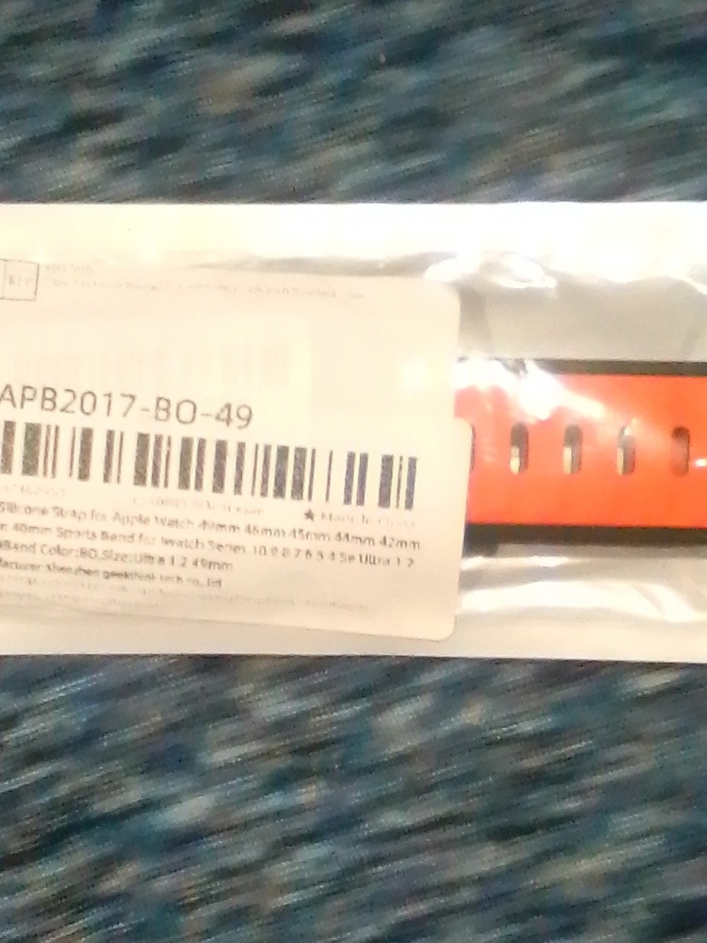 Apple Orange Silicone Watch Band Replacement